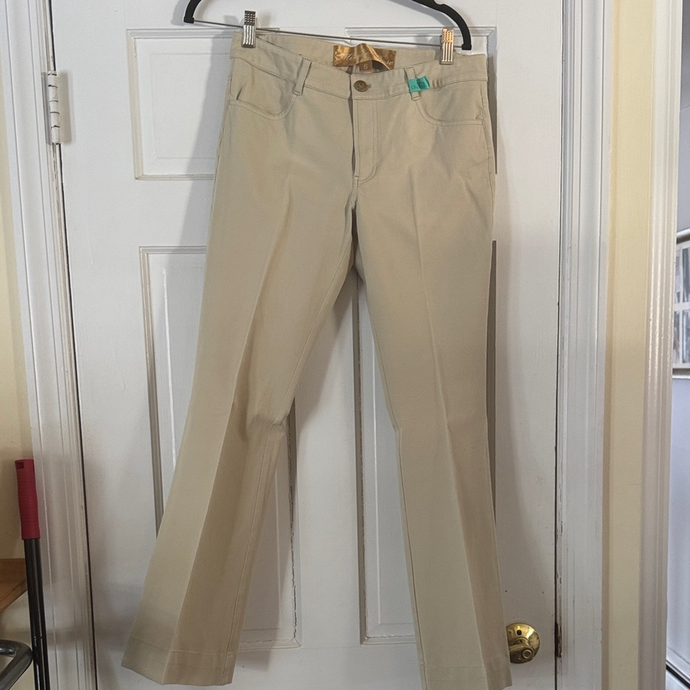 Beige Flared Trousers